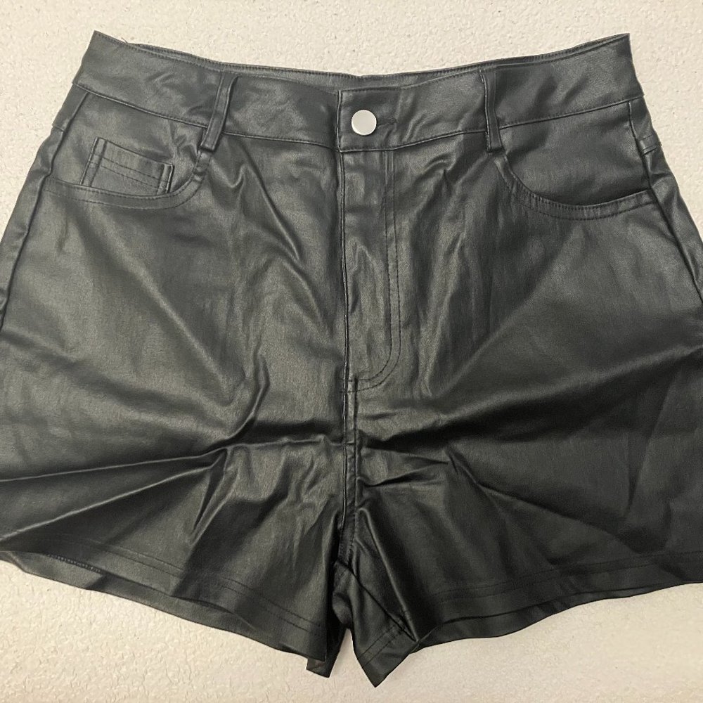 Faux Leather Shorts